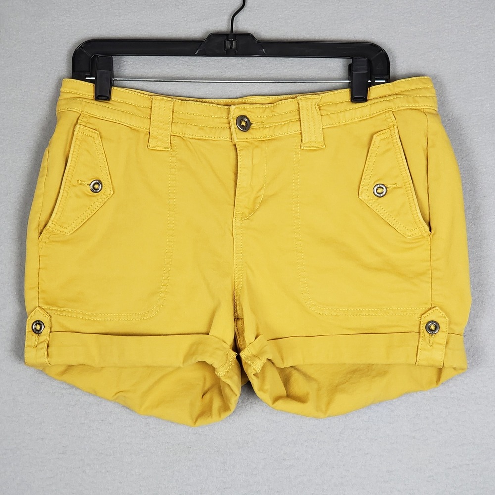 Torrid Size 10 Rolled Hem Jean Shorts Bright Yellow Denim Dopamine Beachy Summer